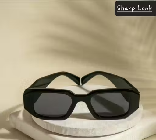 Unisex Black Fiber & Plastic Rectangular , UV Protected Mc Stan Sunglasses (Pack of 2) - Image 3