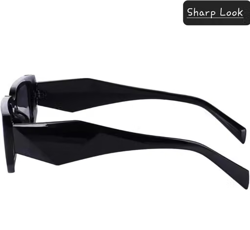 Unisex Black Fiber & Plastic Rectangular , UV Protected Mc Stan Sunglasses (Pack of 2) - Image 4