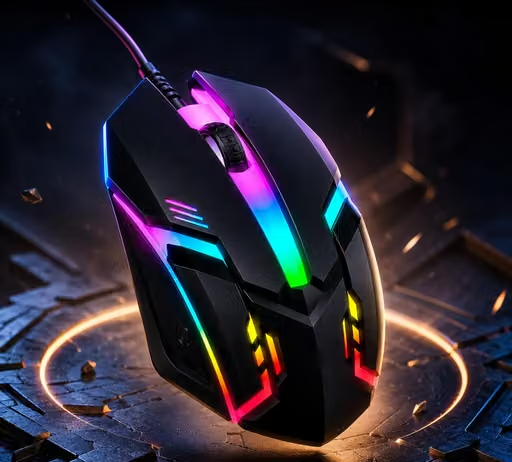 Titan Click Wired RGB Gaming Mouse with Comfortable Design Optical Computer Mouse Plug and Play