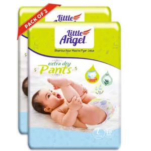 Little Angel Baby Diaper Pants, Large (2 X Pack of 48 Pcs)