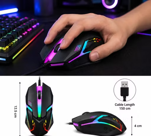 Titan Click Wired RGB Gaming Mouse with Comfortable Design Optical Computer Mouse Plug and Play - Image 2