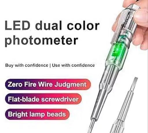 High-Brightness Intelligent Voltage Tester Pen - Multi-function LED Test Pen with Screwdriver for Electric Power Testing, Voltage Tester Detector - Image 3
