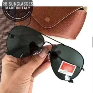 Unisex Black Aviator , UV Protected Sunglasses (Pack of 1)