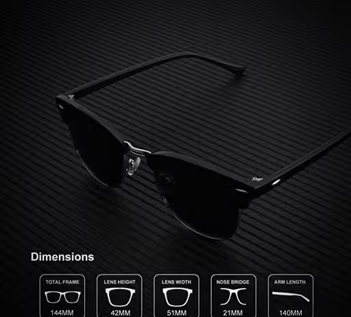 Arzonai Fashion Trending stylish Clubmaster Black Sunglasses for Men and Women - Image 3