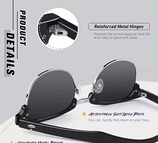 Arzonai Fashion Trending stylish Clubmaster Black Sunglasses for Men and Women - Image 4