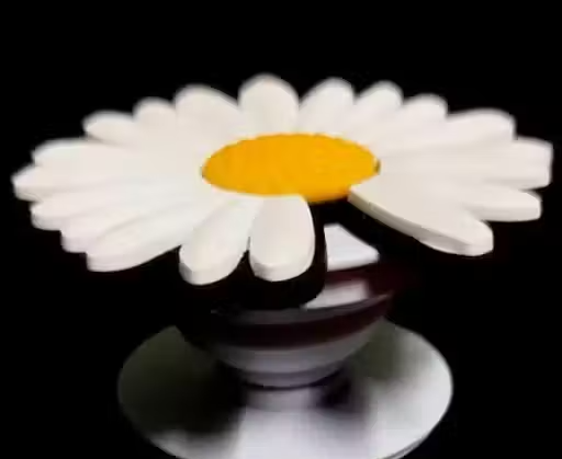 Daisy Flower Phone Pop Holder, White and Yellow, Mobile Phone Stand and Grip - Image 3