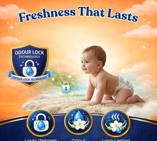 Duggu Ultra Soft and Gentle Baby Diaper Pants | Unisex | Up to 10 Hours Absorption | Super Dryness | leak Protection | 9-14 kg | Large | Pack of 3 - (186 Pieces) - Image 4