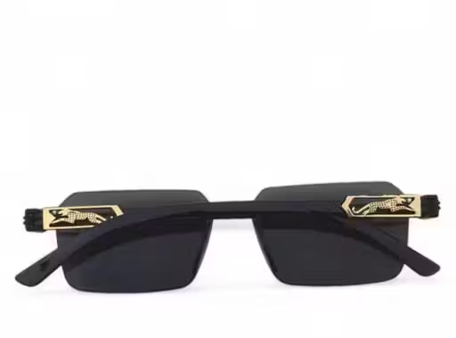 Premium Most Stylish Black Wayfarer Half rim Sunglasses Uv Protected 100% For Men & Women.( Pack of 1) - Image 3