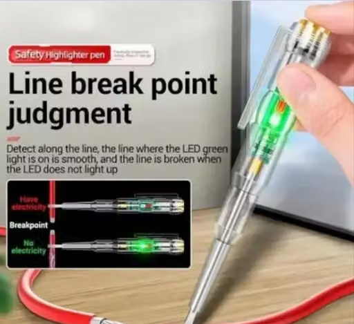 High-Brightness Intelligent Voltage Tester Pen - Multi-function LED Test Pen with Screwdriver for Electric Power Testing, Voltage Tester Detector
