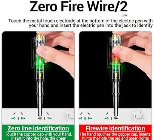 High-Brightness Intelligent Voltage Tester Pen - Multi-function LED Test Pen with Screwdriver for Electric Power Testing, Voltage Tester Detector - Image 2