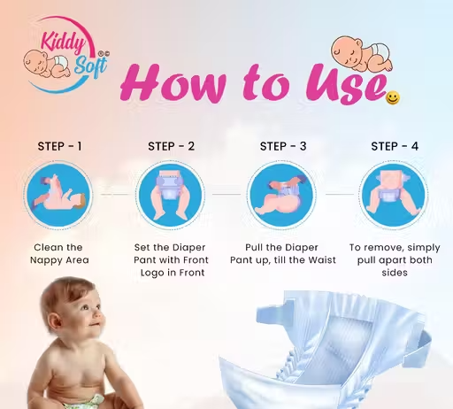 KiddySoft Baby Diaper Pants with Snug Fit, Ultra Soft Cottony Feel, Fast Absorption, and Anti-Leak Protection for All-Day Dryness |XXL | 15–25 kg | 40 Count - Image 3