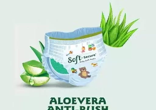 Soft & Secure Baby Soft Pants with 12 hrs absorption Small Size, 4-7 Kgs - S (42 Pieces) - Image 2