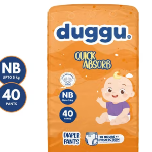 Duggu Ultra Soft and Gentle Baby Diaper Pants | Unisex | Up to 10 Hours Absorption | Super Dryness | leak Protection | 0-4 kg | NewBorn | Pack of 1 - (40 Pieces)