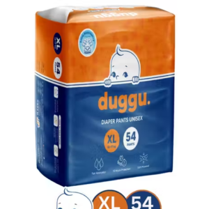 Duggu Ultra Soft and Gentle Baby Diaper Pants | Unisex | Up to 10 Hours Absorption | Super Dryness | leak Protection | 12-17 kg | Extra Large | Pack of 1 - (54 Pieces)