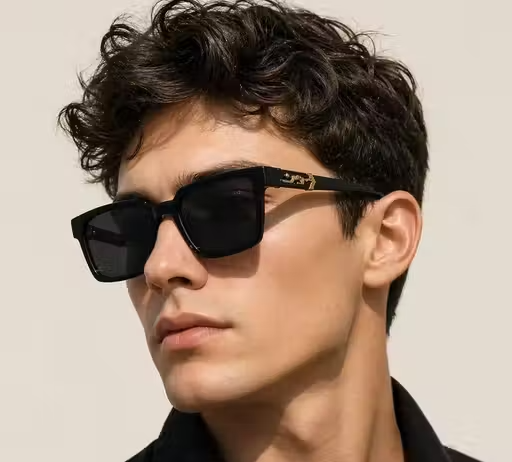 Men Black Plastic sunglasses , UV Protected Thug Life Sunglasses (Pack of 3)