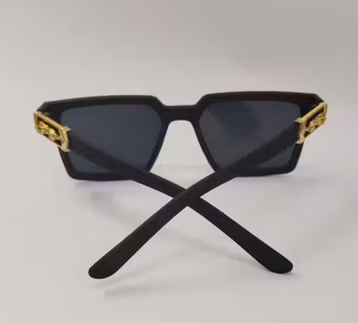 Men Black Plastic sunglasses , UV Protected Thug Life Sunglasses (Pack of 3) - Image 3