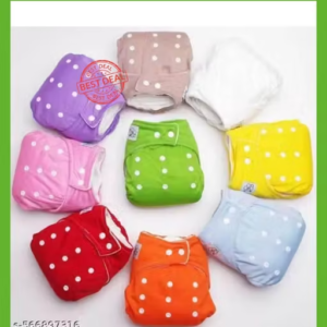 Baby Freesize Washable & Reusable Adjustable Pocket 2 Cloth Diaper Multicolor with 2 Insert