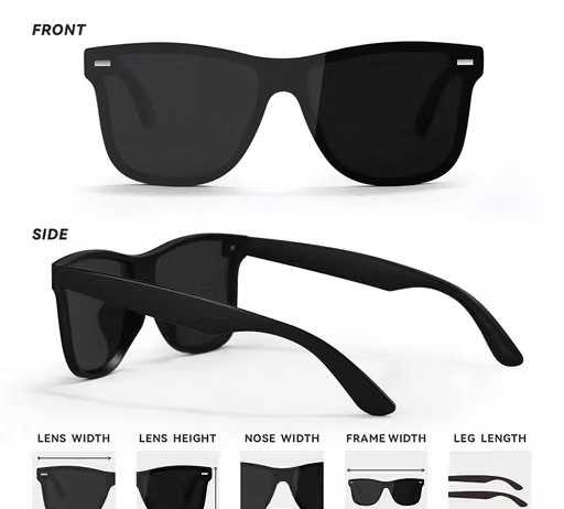 Classic Design Full Rim UV Protection Flat Lens Sunglasses Men & Women Medium | Pack of 1 - Image 2