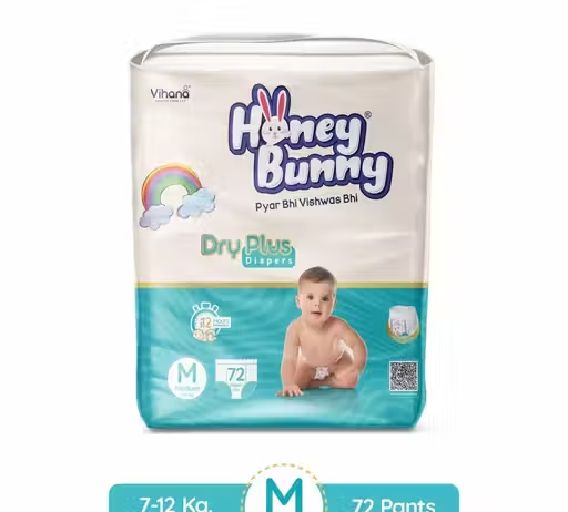 Honey Bunny Everyday Dry Plus Baby Pants Diapers