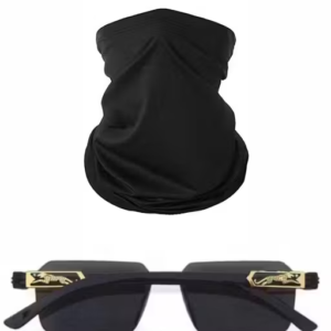 Trendy Men Black Frame Fiber UV Protection Sunglass (Pack-1)