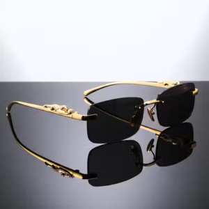 PIRASO AVIATOR BLACK GLASS LENS & BLACK METAL FRAME SUNGLASS FOR MEN