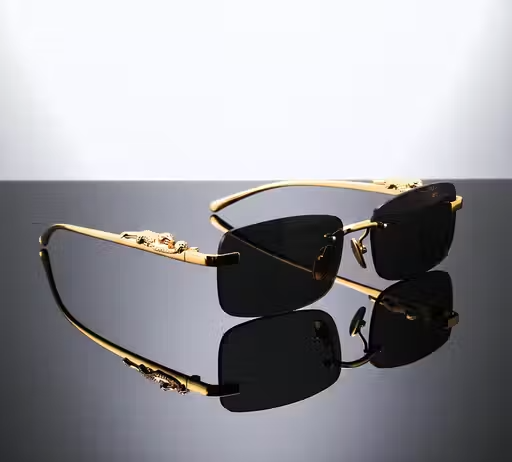 PIRASO AVIATOR BLACK GLASS LENS & BLACK METAL FRAME SUNGLASS FOR MEN
