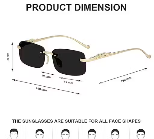 PIRASO AVIATOR BLACK GLASS LENS & BLACK METAL FRAME SUNGLASS FOR MEN - Image 2