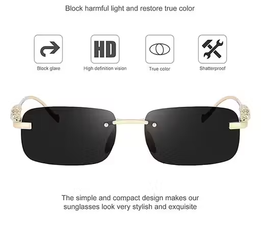 PIRASO AVIATOR BLACK GLASS LENS & BLACK METAL FRAME SUNGLASS FOR MEN - Image 3