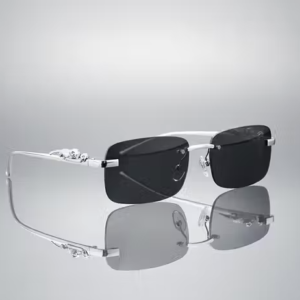 Unisex Rimless Goggle Metal Rectangular , UV Protected Mc Stan Sunglasses (Pack of 1)