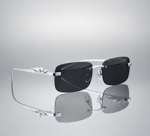 Unisex Rimless Goggle Metal Rectangular , UV Protected Mc Stan Sunglasses (Pack of 1)