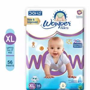 Wowper Baby Diaper Pants | XL-56 counts | Wetness Indicator |Anti Rash |up to 12 hrs Absorption |14-17 Kg | Super Soft Diapers