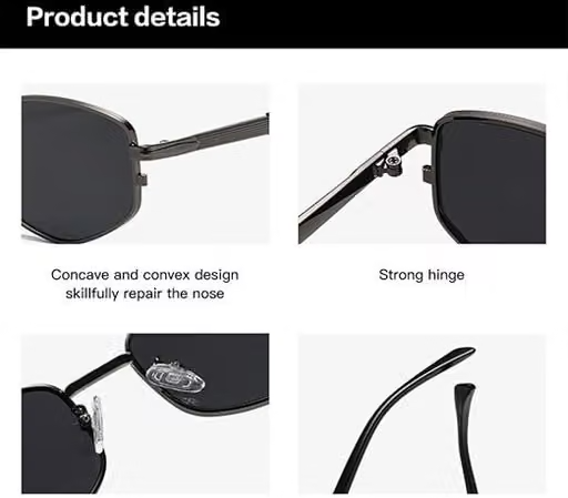 Unisex Black Aviator , UV Protected Sunglasses (Pack of 1) - Image 2