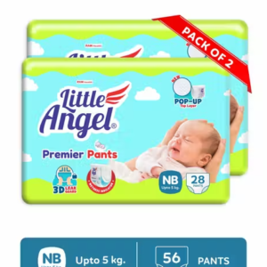 Little Angel Premier Baby Diaper Pants, New Born (28 * 2) - 56 PCS