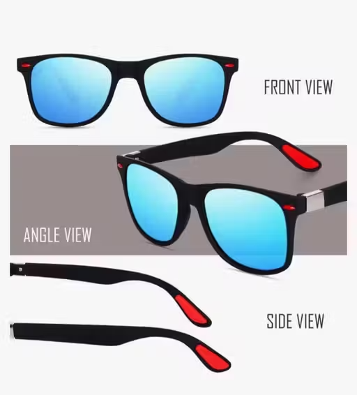 Men Black Fiber & Plastic Square Iron Man Sunglasses (Pack of 1) - Image 2