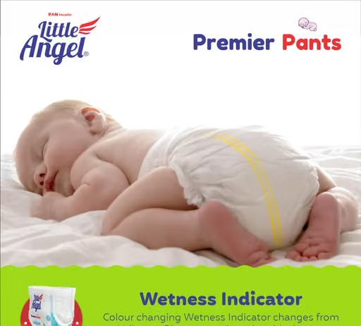 Little Angel Premier Baby Diaper Pants, New Born (28 * 2) - 56 PCS - Image 4