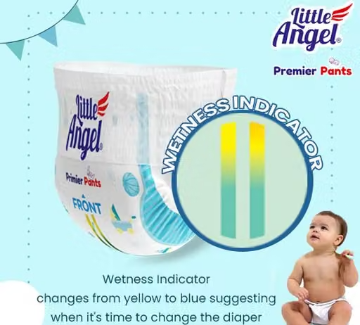 Little Angel Premier Baby Diaper Pants, Medium (28 * 2) - 56 PCS - Image 4