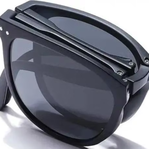Retro Polygon Black Square Metal Unisex Sunglass