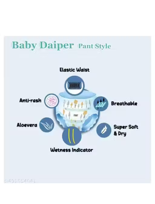 BABY Smile All Day Diaper Pants | Trendy Toddler Care | Ultra Absorbent - SMALL(S) (75 Pieces)4-9Kg | | Baby Pants | Aloe Vera Diapers | Anti-Rash Diapers | High-Absorbency Diapers | | Soft & Absorbent Diapers - Image 4