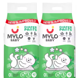 Mylo Baby Diaper Pants Small (S) Size, 4-8 kgs with ADL Technology - 84 Count - 12 Hours Protection