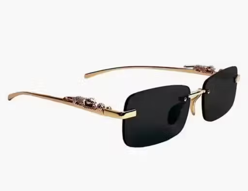 VALWICK Men’s/Women'sVALWICK Clubmaster Style Sunglasses with Gold Frame & Black Finish - Image 2