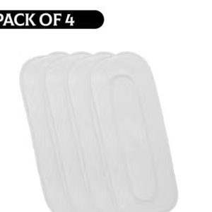 Washable, Reusable 5 Layer White Insert Bamboo Charcoal Liners for Baby Cloth Diaper Pack of 4