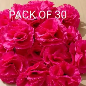 Kps Enterprises Beautiful Artificial Flowers pink Carnation Flowers for Decorating Purposes and DIY, Crafting, Home Decor, Festival, Pooja Room Decoration ,Potpourri, Flowers For Decorations On Ganpati Pooja Ganesh Chaturthi Rakshabandhan Festivals (30pcs)