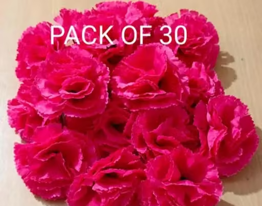 Kps Enterprises Beautiful Artificial Flowers pink Carnation Flowers for Decorating Purposes and DIY, Crafting, Home Decor, Festival, Pooja Room Decoration ,Potpourri, Flowers For Decorations On Ganpati Pooja Ganesh Chaturthi Rakshabandhan Festivals (30pcs)