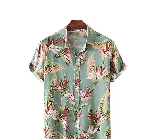 Men's Rayon Cotton Lining Digital Printed Stitched Half Sleeve Shirt