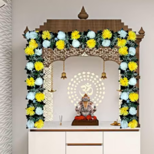 Soni Bloms Artificial wall flower panel home decor festival decor holi decor indoor decor peace of 1 (h-7 inch, L-3 feet )