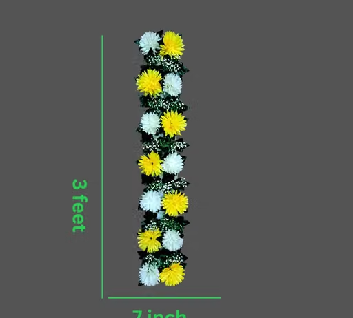 Soni Bloms Artificial wall flower panel home decor festival decor holi decor indoor decor peace of 1 (h-7 inch, L-3 feet ) - Image 2