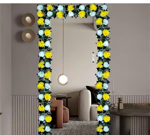 Soni Bloms Artificial wall flower panel home decor festival decor holi decor indoor decor peace of 1 (h-7 inch, L-3 feet ) - Image 4