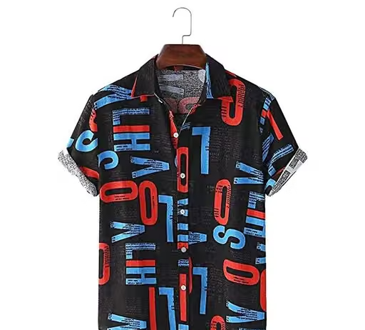 Men's Rayon Cotton Lining Digital Printed Stitched Half Sleeve Shirt