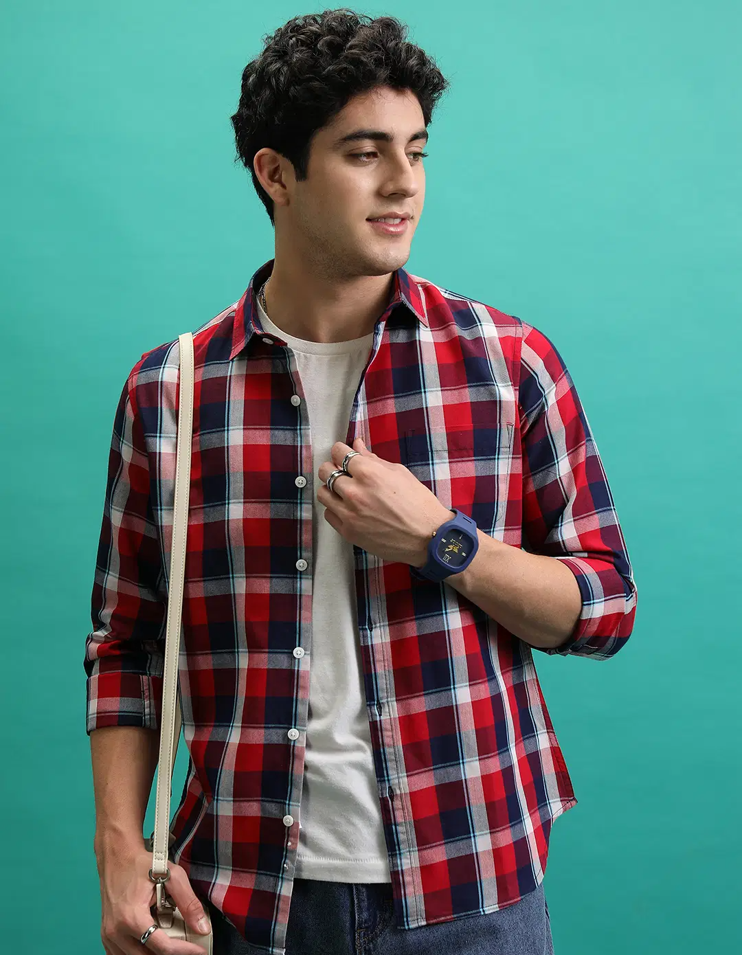 Highlander Cotton Blend Slim Fit Checks Full Sleeves Men's Casual Shirt - Multicolor ( Pack of 1 )