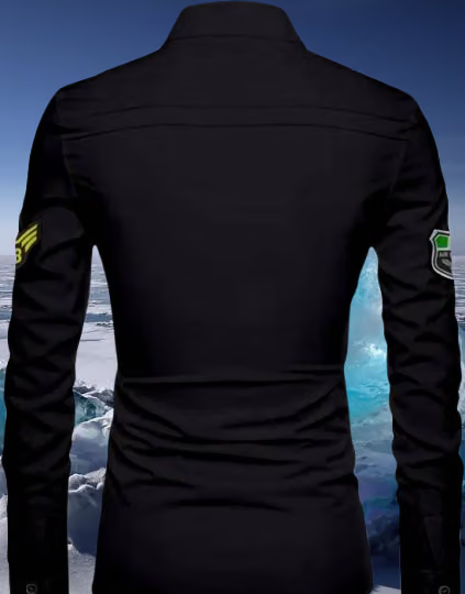 veniz Cotton Blend Regular Fit Self Design Full Sleeves Men's Casual Shirt - Black ( Pack of 1 ) - Image 2